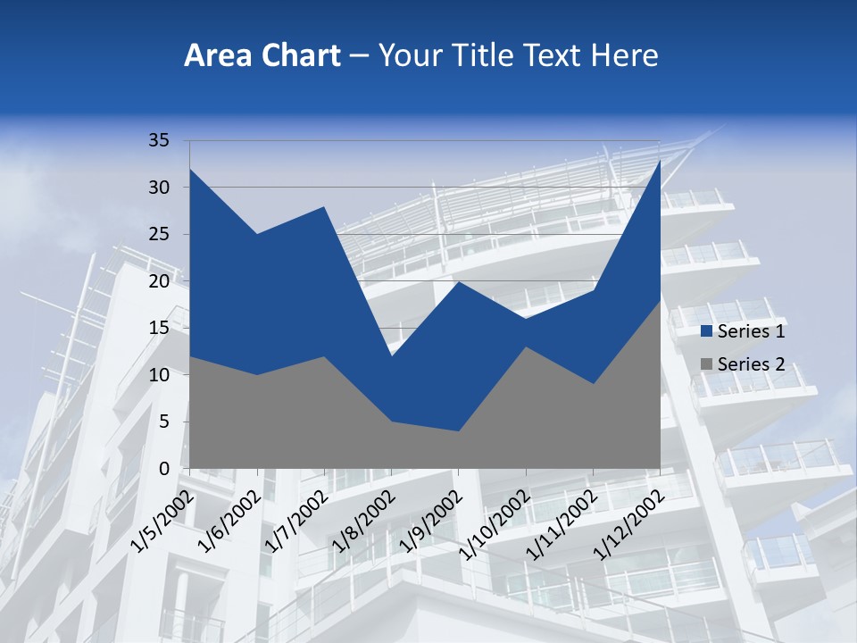 Luxury Apartment Exterior With Blue Sky Background PowerPoint Template