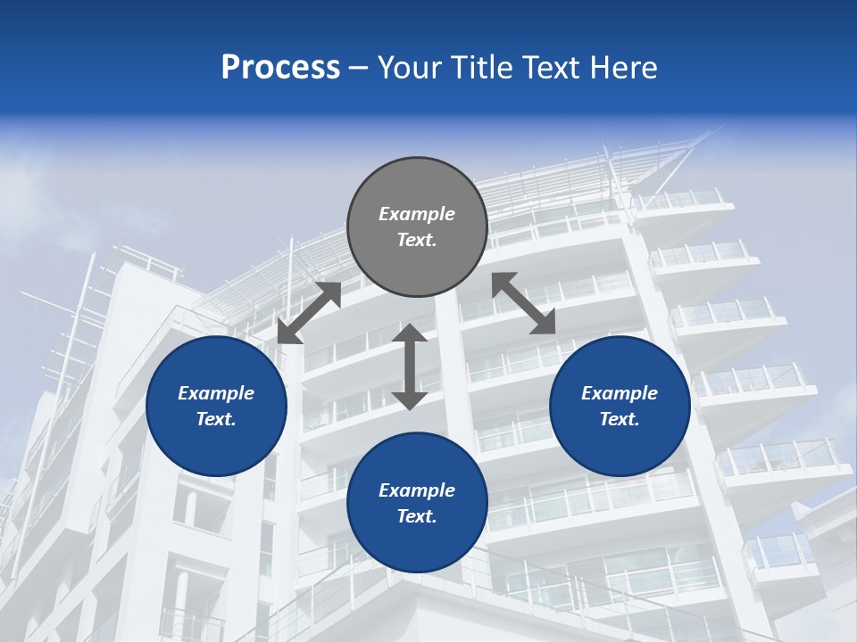Luxury Apartment Exterior With Blue Sky Background PowerPoint Template