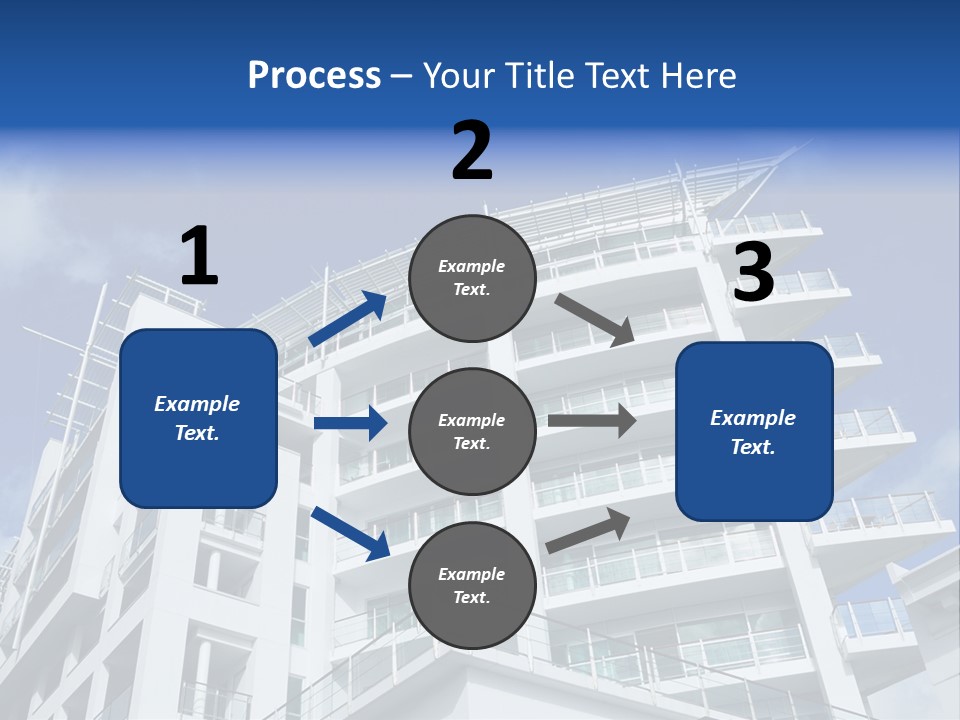 Luxury Apartment Exterior With Blue Sky Background PowerPoint Template