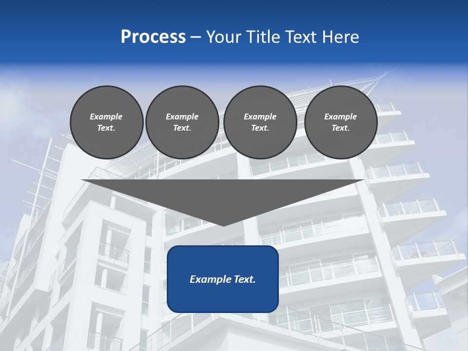 Luxury Apartment Exterior With Blue Sky Background PowerPoint Template