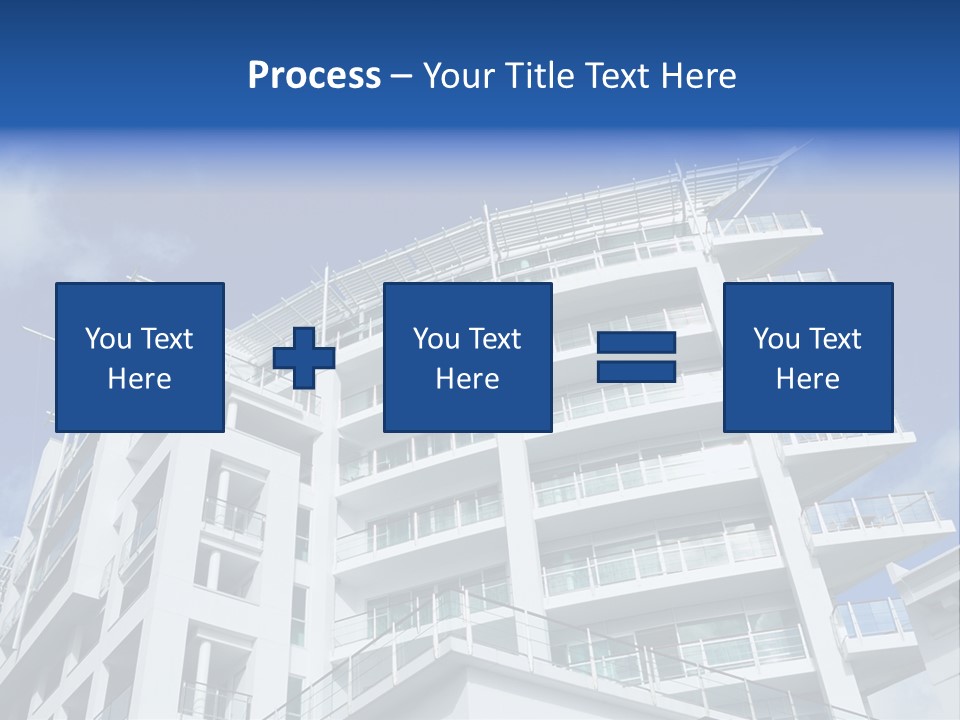 Luxury Apartment Exterior With Blue Sky Background PowerPoint Template