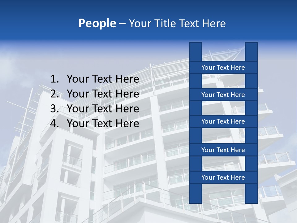 Luxury Apartment Exterior With Blue Sky Background PowerPoint Template