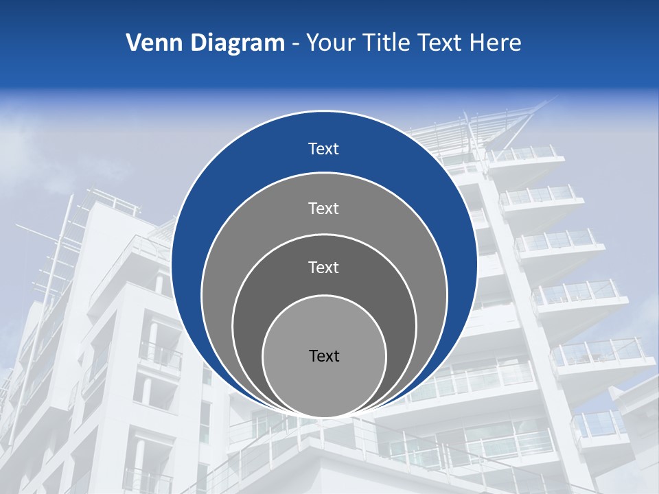 Luxury Apartment Exterior With Blue Sky Background PowerPoint Template