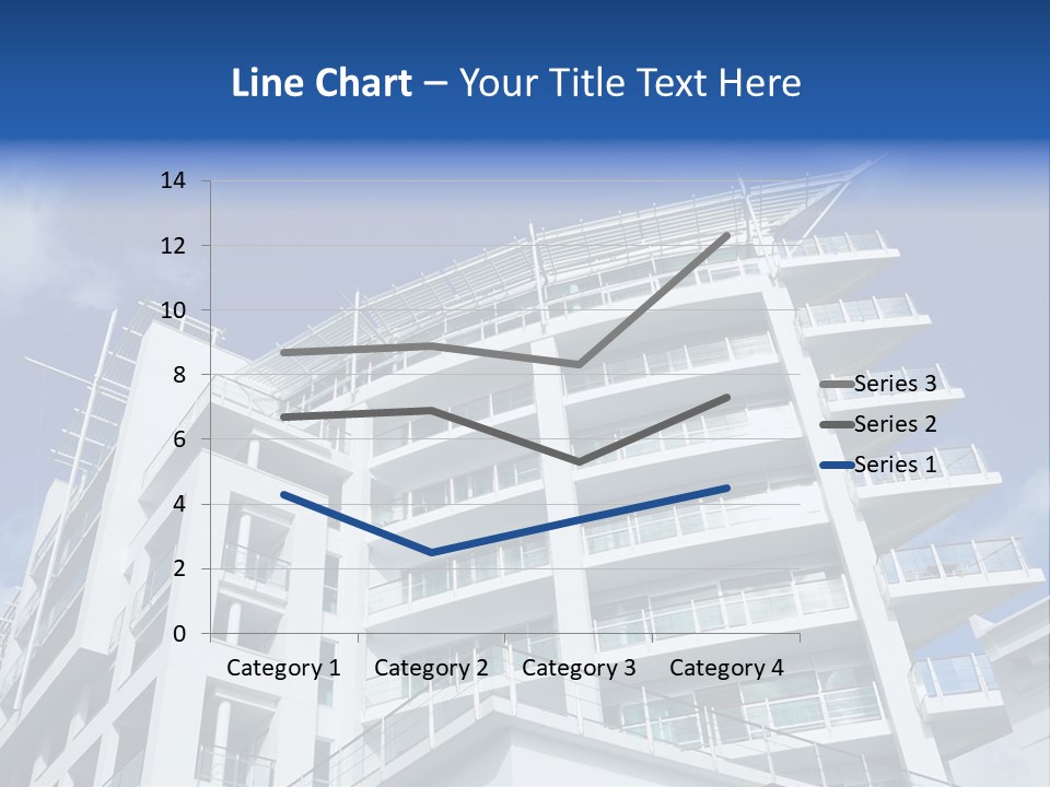 Luxury Apartment Exterior With Blue Sky Background PowerPoint Template