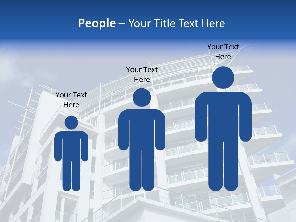 Luxury Apartment Exterior With Blue Sky Background PowerPoint Template