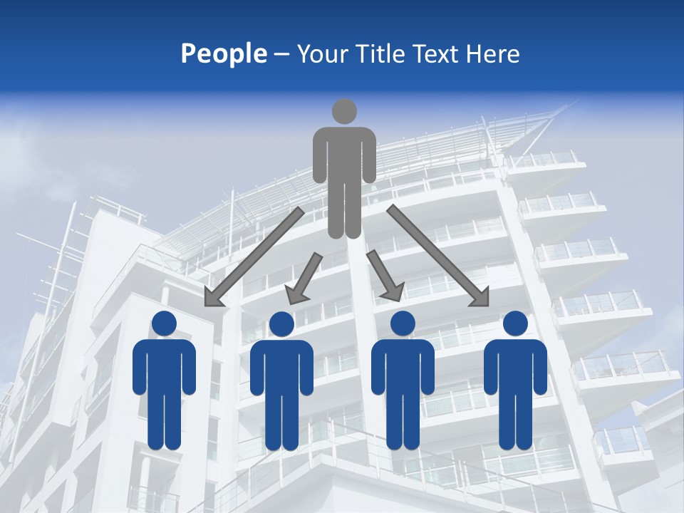 Luxury Apartment Exterior With Blue Sky Background PowerPoint Template