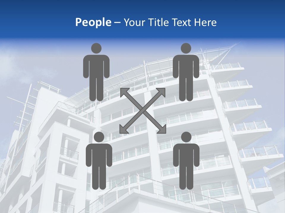 Luxury Apartment Exterior With Blue Sky Background PowerPoint Template