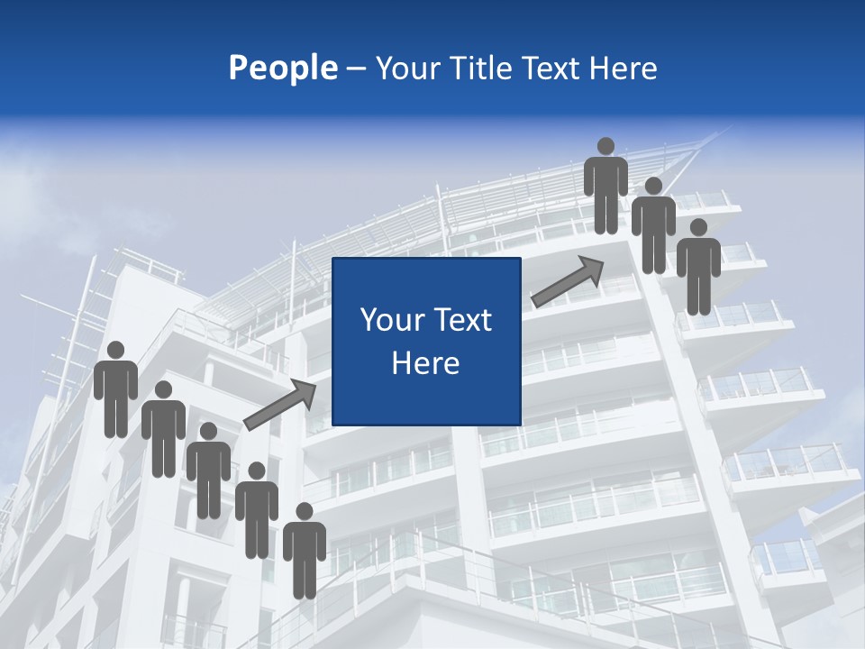 Luxury Apartment Exterior With Blue Sky Background PowerPoint Template