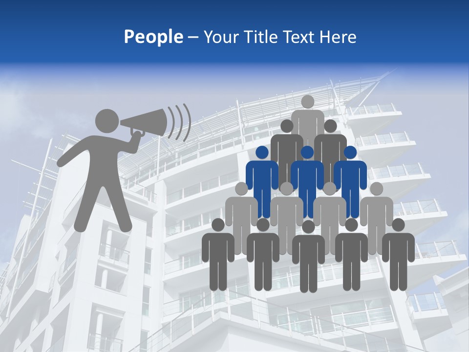 Luxury Apartment Exterior With Blue Sky Background PowerPoint Template