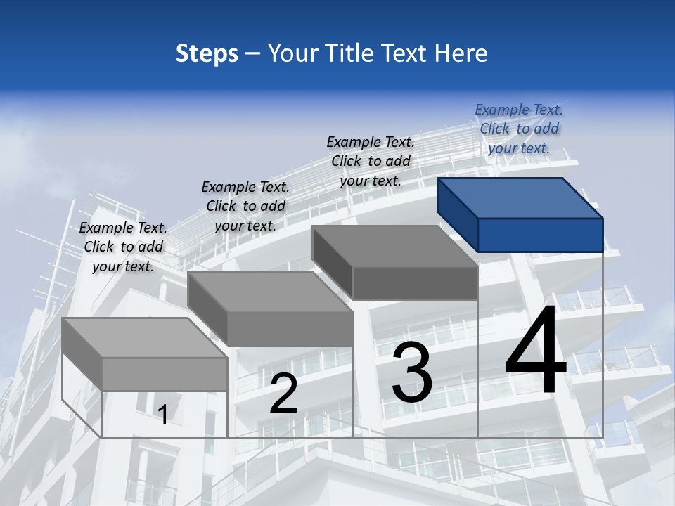 Luxury Apartment Exterior With Blue Sky Background PowerPoint Template