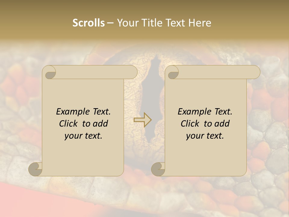 A Macro Shot Of The Eye Of A Tokay Gecko PowerPoint Template