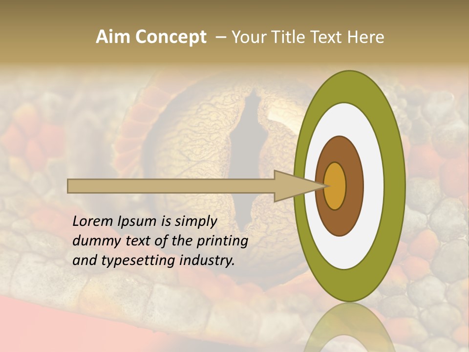 A Macro Shot Of The Eye Of A Tokay Gecko PowerPoint Template