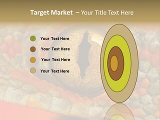 A Macro Shot Of The Eye Of A Tokay Gecko PowerPoint Template