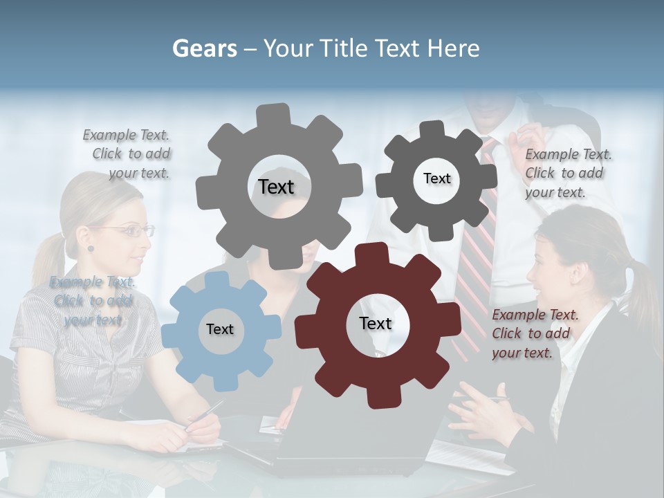 A View Of A Senior Engineer Training A Newly Hired Employee. PowerPoint Template