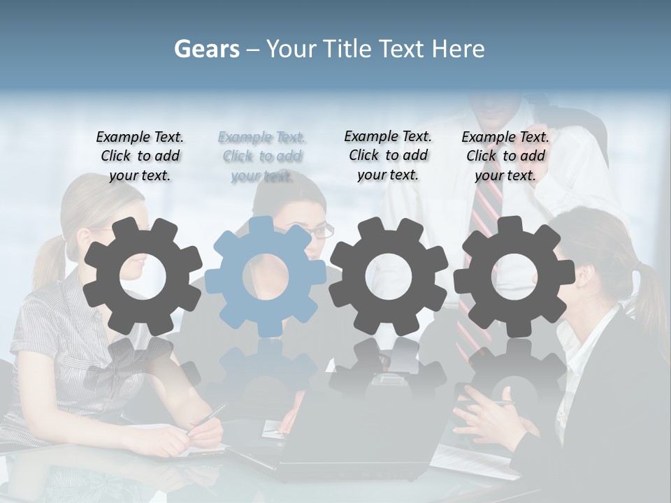 A View Of A Senior Engineer Training A Newly Hired Employee. PowerPoint Template