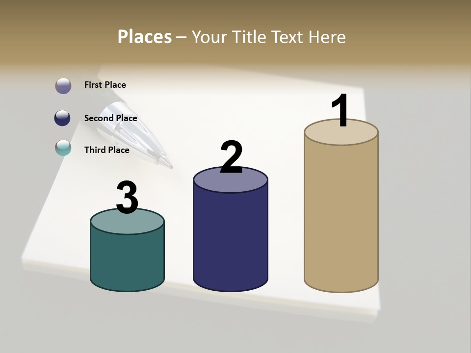 A Pen Resting On Top Of A Piece Of Paper PowerPoint Template