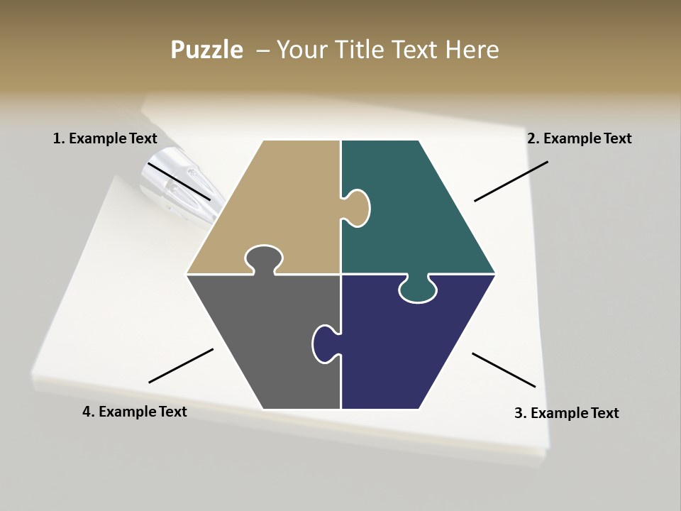 A Pen Resting On Top Of A Piece Of Paper PowerPoint Template