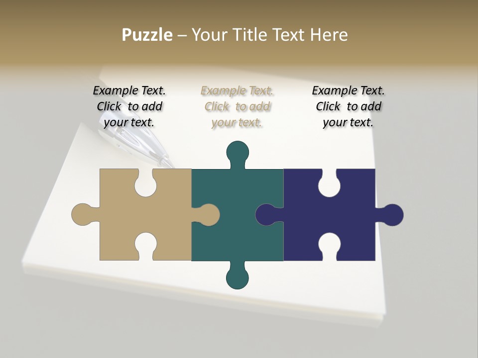 A Pen Resting On Top Of A Piece Of Paper PowerPoint Template