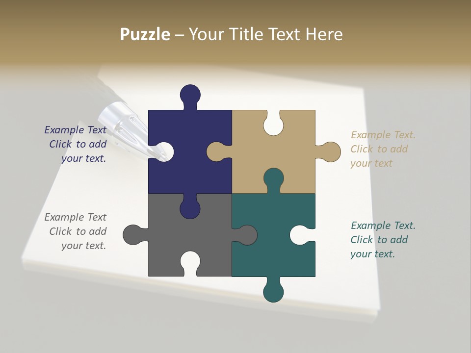 A Pen Resting On Top Of A Piece Of Paper PowerPoint Template