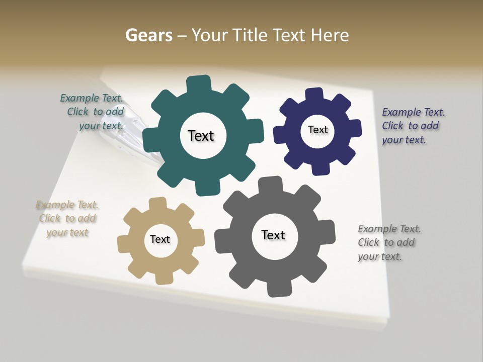 A Pen Resting On Top Of A Piece Of Paper PowerPoint Template