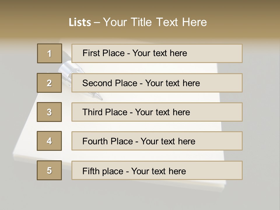 A Pen Resting On Top Of A Piece Of Paper PowerPoint Template