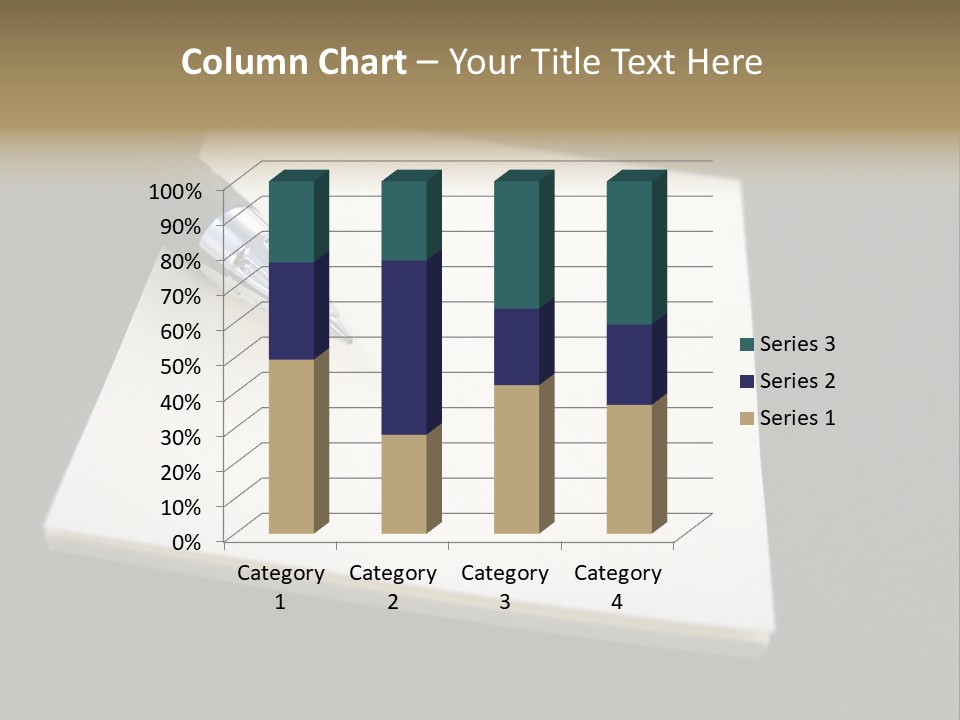 A Pen Resting On Top Of A Piece Of Paper PowerPoint Template