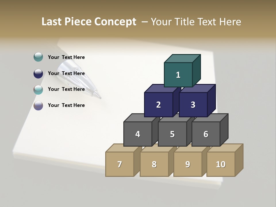 A Pen Resting On Top Of A Piece Of Paper PowerPoint Template