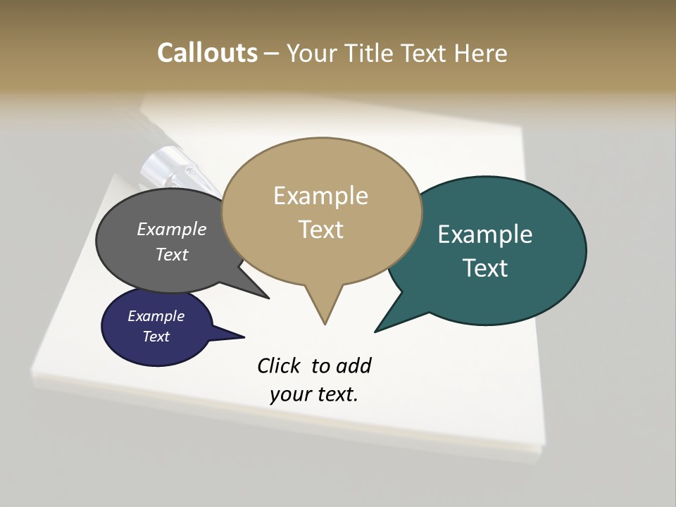 A Pen Resting On Top Of A Piece Of Paper PowerPoint Template