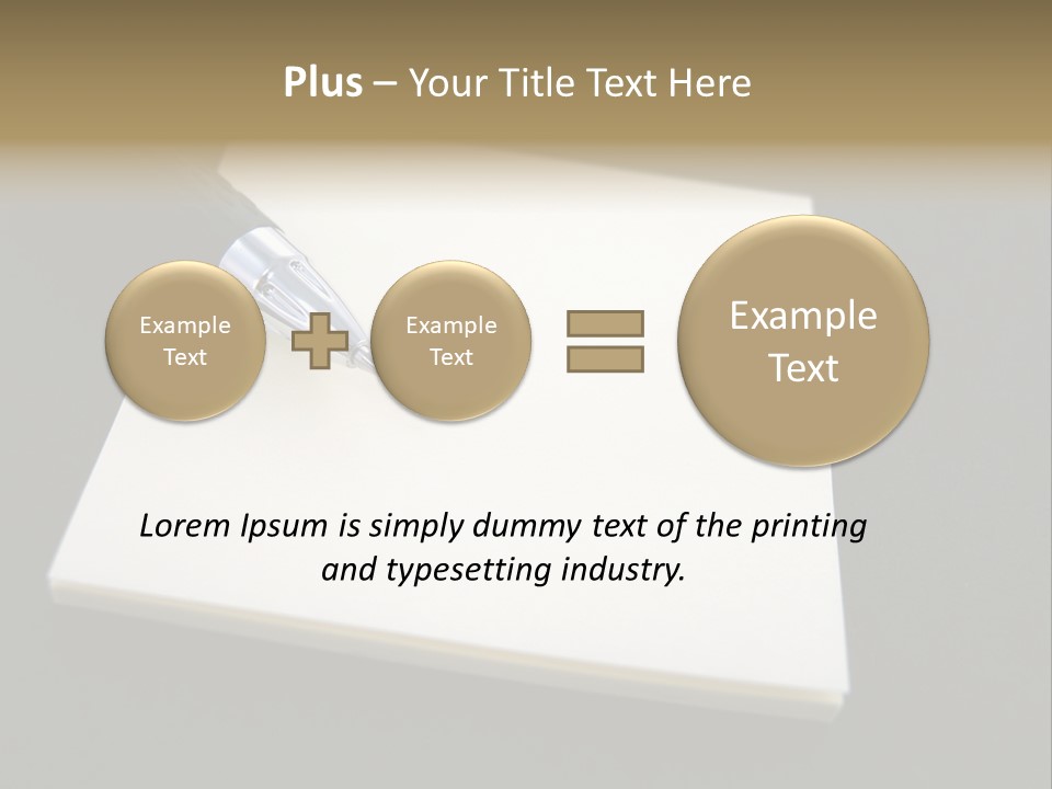 A Pen Resting On Top Of A Piece Of Paper PowerPoint Template