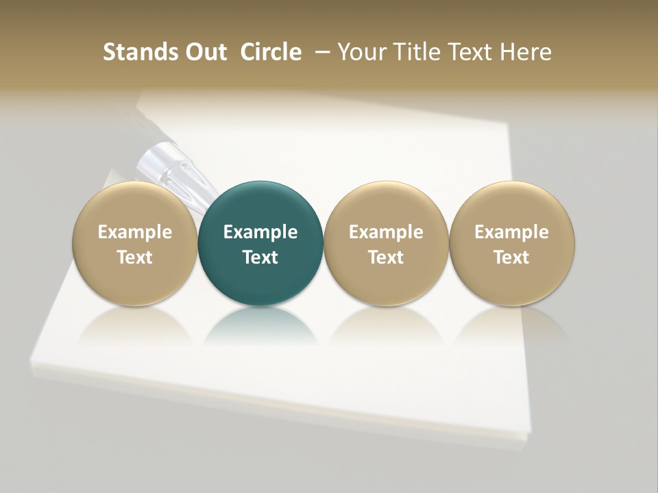 A Pen Resting On Top Of A Piece Of Paper PowerPoint Template