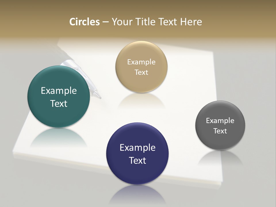 A Pen Resting On Top Of A Piece Of Paper PowerPoint Template