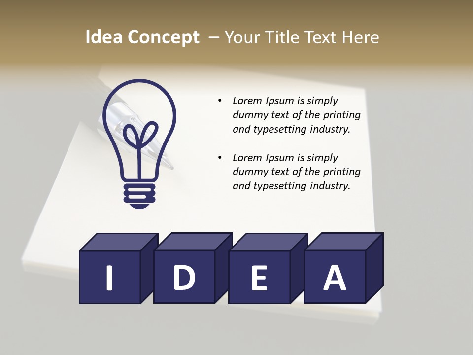 A Pen Resting On Top Of A Piece Of Paper PowerPoint Template