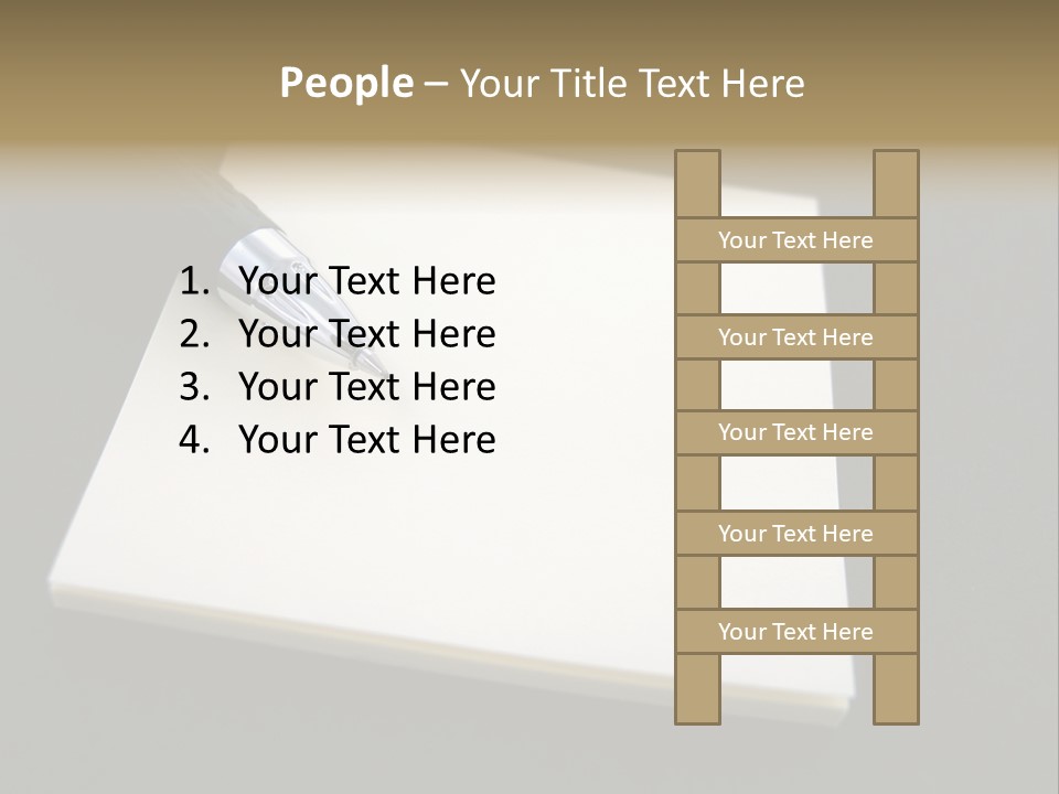 A Pen Resting On Top Of A Piece Of Paper PowerPoint Template