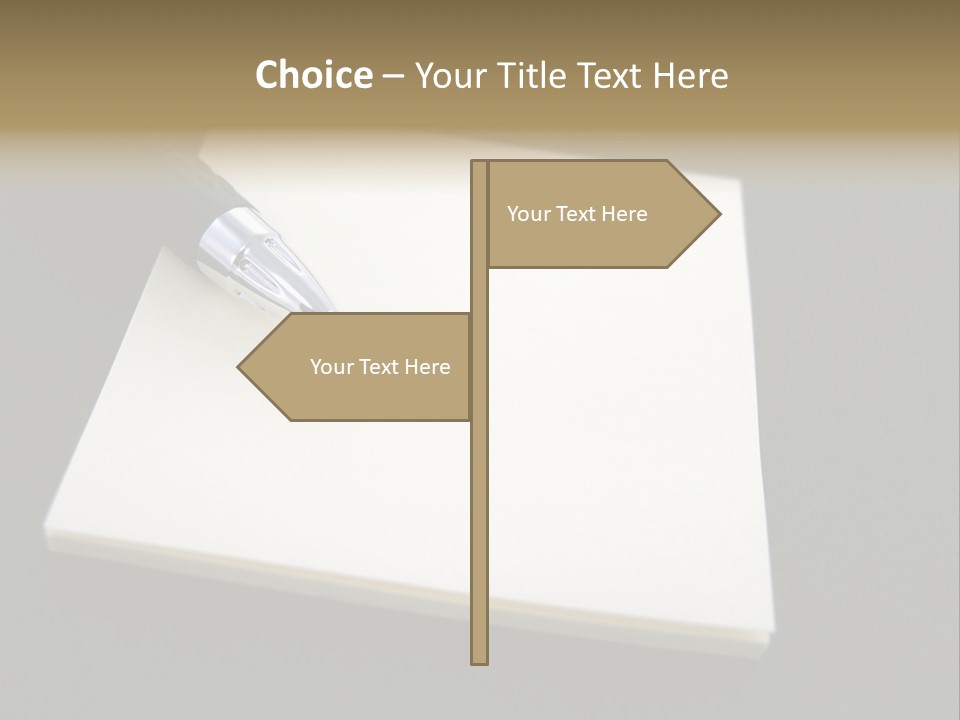 A Pen Resting On Top Of A Piece Of Paper PowerPoint Template