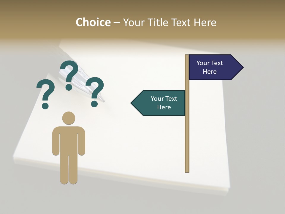 A Pen Resting On Top Of A Piece Of Paper PowerPoint Template