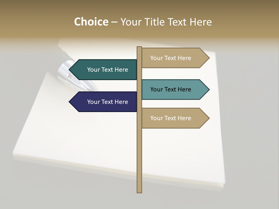 A Pen Resting On Top Of A Piece Of Paper PowerPoint Template