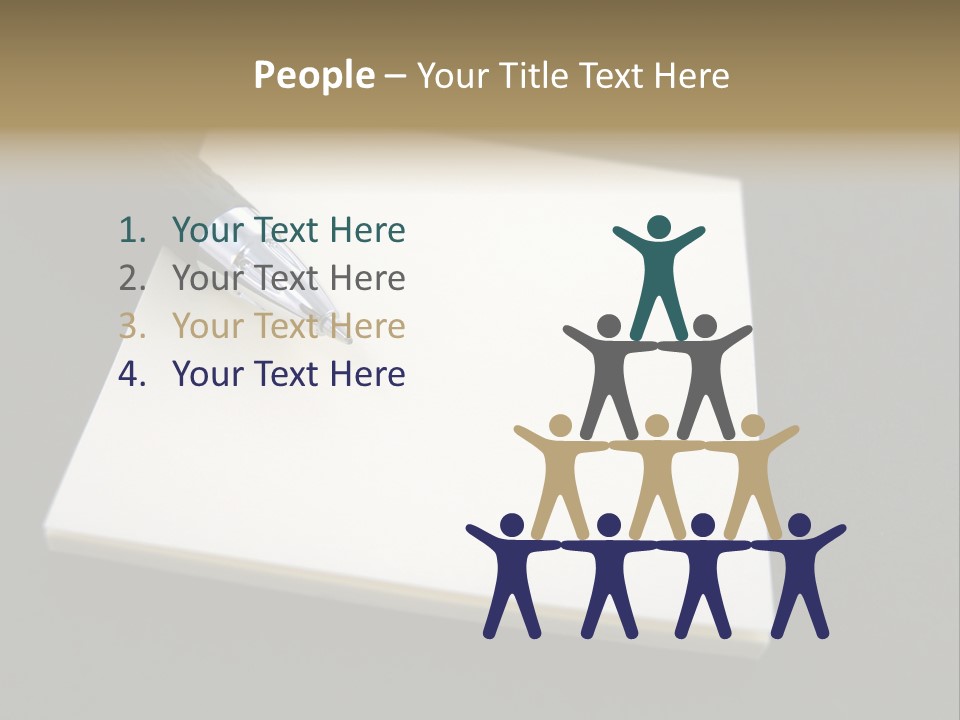 A Pen Resting On Top Of A Piece Of Paper PowerPoint Template