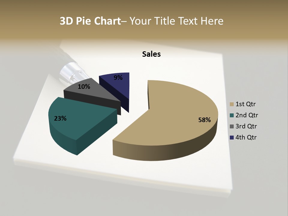 A Pen Resting On Top Of A Piece Of Paper PowerPoint Template