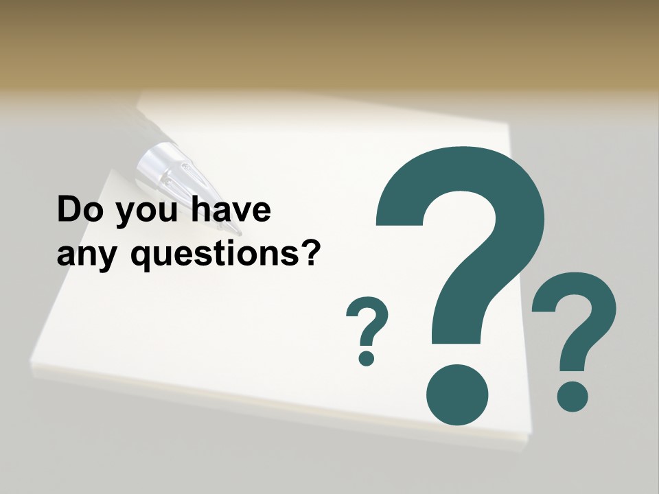 A Pen Resting On Top Of A Piece Of Paper PowerPoint Template