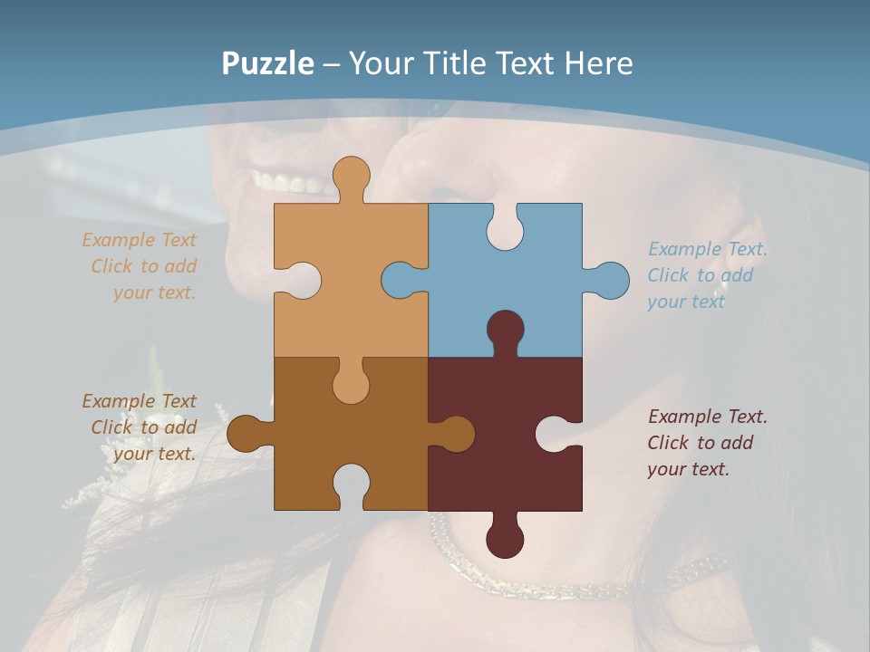 Loving Middle Age Couple Looking Toward The Future PowerPoint Template