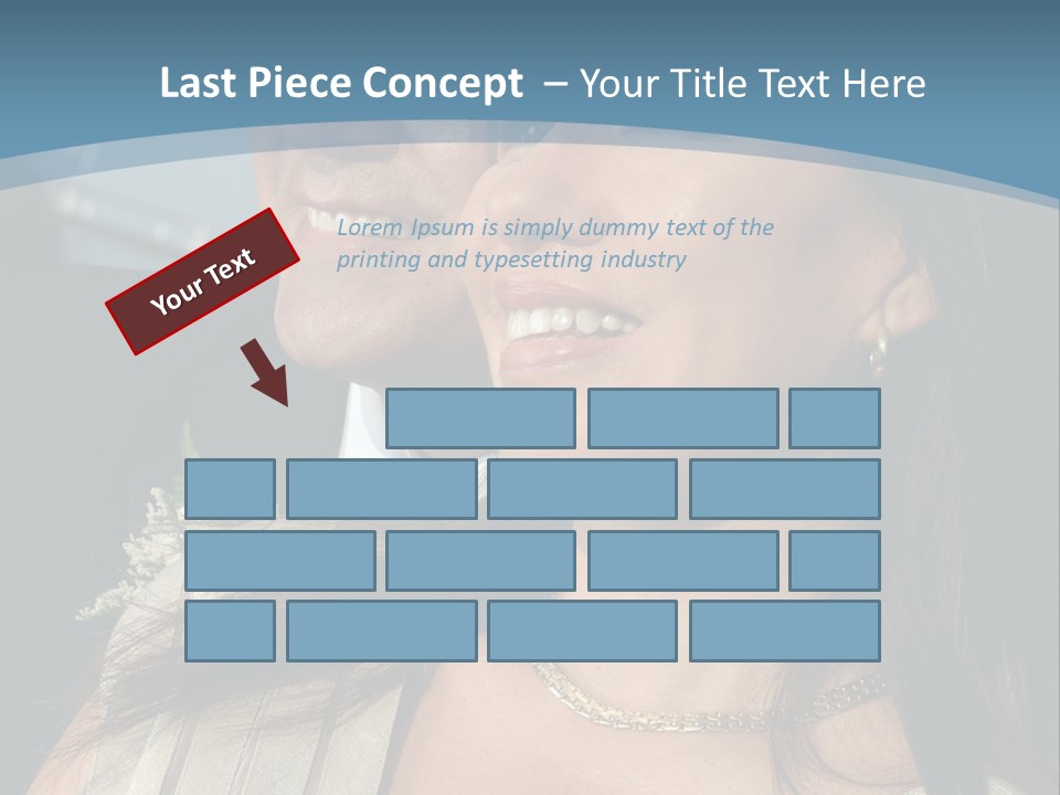 Loving Middle Age Couple Looking Toward The Future PowerPoint Template