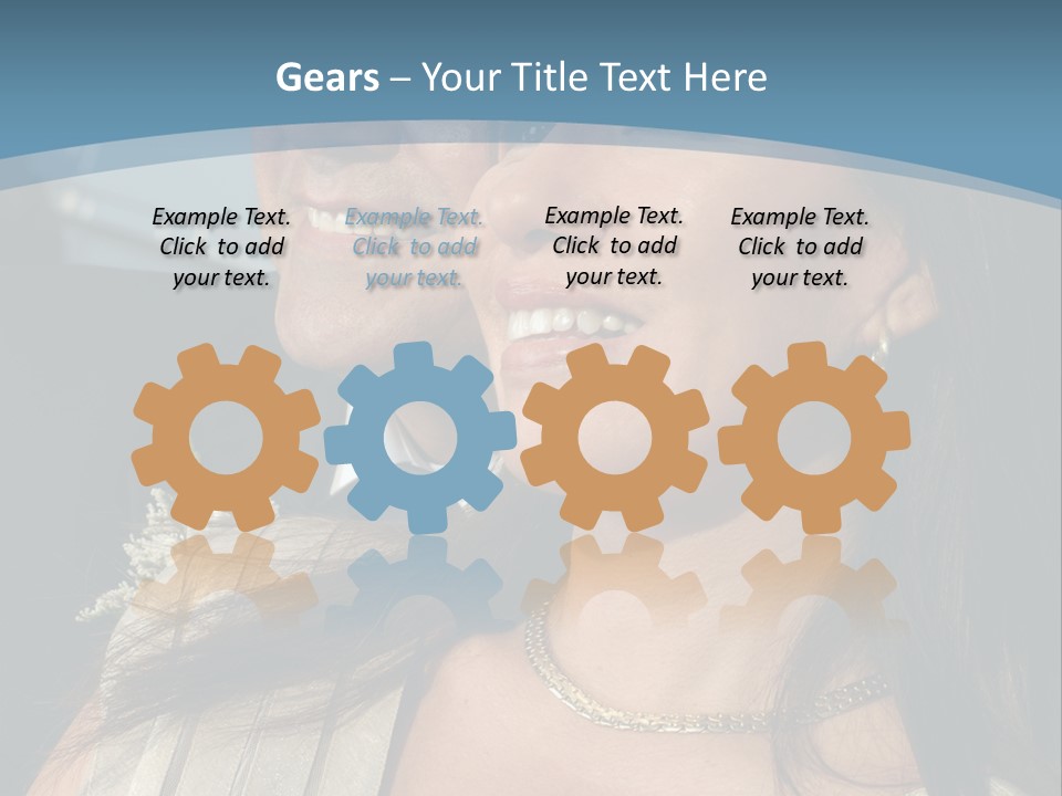 Loving Middle Age Couple Looking Toward The Future PowerPoint Template