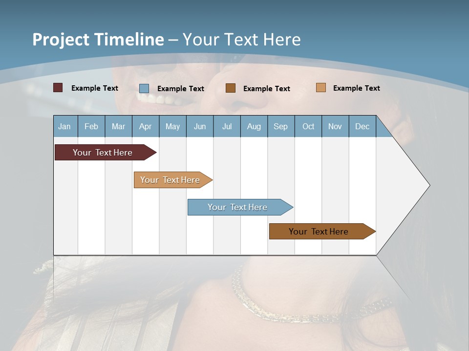 Loving Middle Age Couple Looking Toward The Future PowerPoint Template