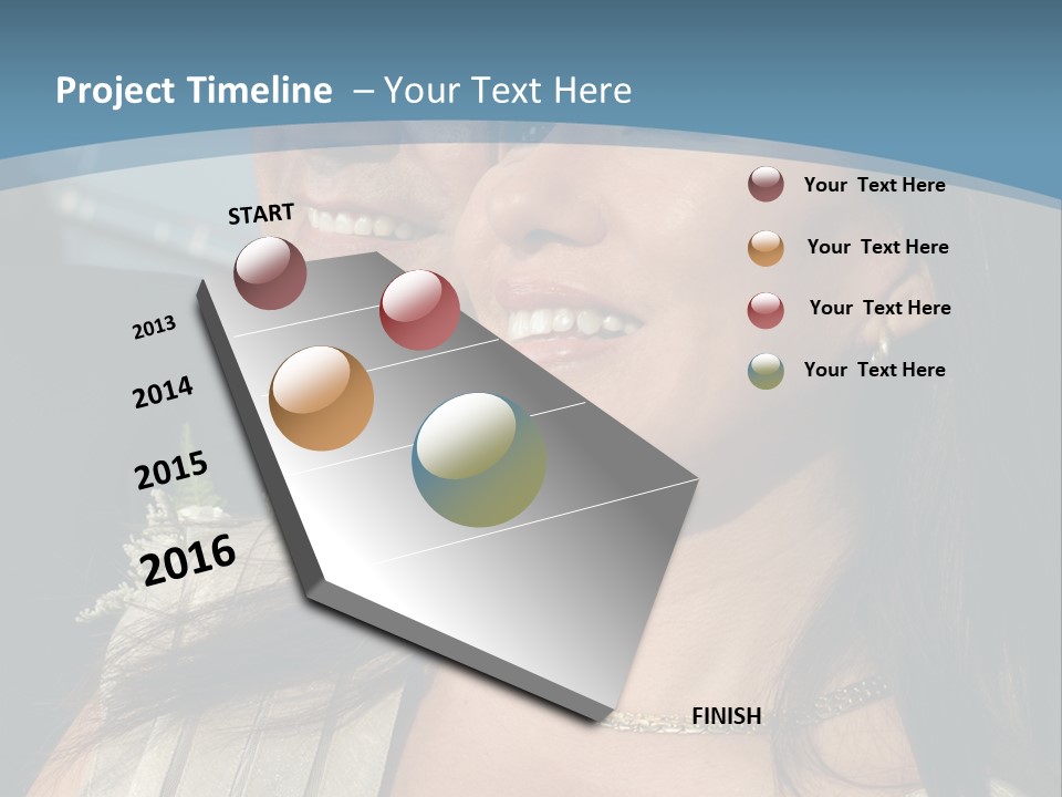 Loving Middle Age Couple Looking Toward The Future PowerPoint Template