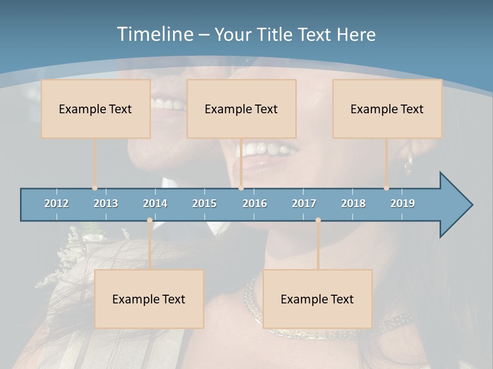 Loving Middle Age Couple Looking Toward The Future PowerPoint Template