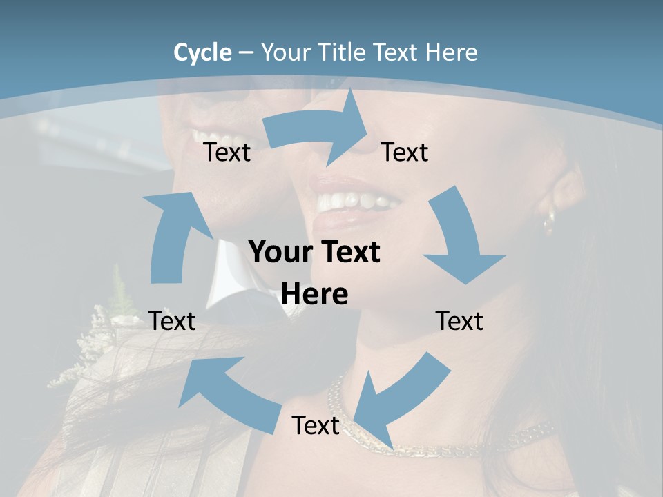 Loving Middle Age Couple Looking Toward The Future PowerPoint Template