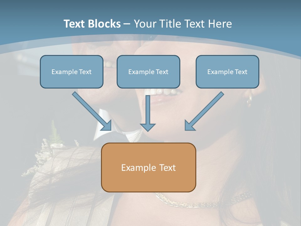 Loving Middle Age Couple Looking Toward The Future PowerPoint Template