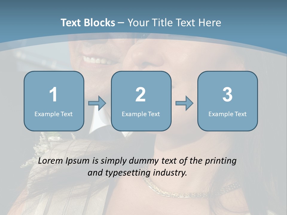 Loving Middle Age Couple Looking Toward The Future PowerPoint Template