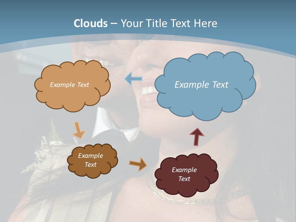 Loving Middle Age Couple Looking Toward The Future PowerPoint Template