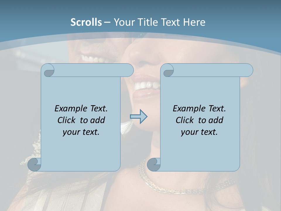 Loving Middle Age Couple Looking Toward The Future PowerPoint Template